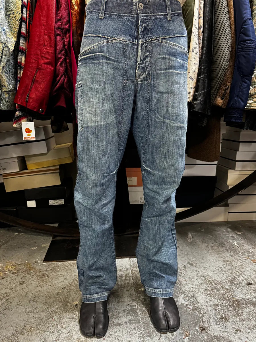 2000s Marithé + François Girbaud Blue Faded Denim Jeans DvvptGd 1