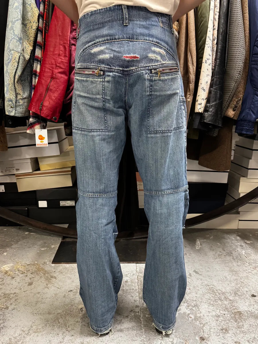 2000s Marithé + François Girbaud Blue Faded Denim Jeans DvvptGd 4