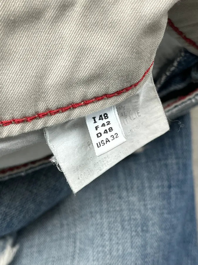 2000s Marithé + François Girbaud Blue Faded Denim Jeans NjVJJpH 12
