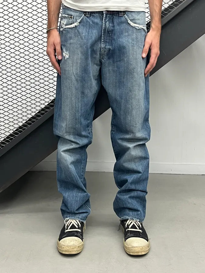 2000s Marithé + François Girbaud Blue Faded Denim Jeans NjVJJpH 0