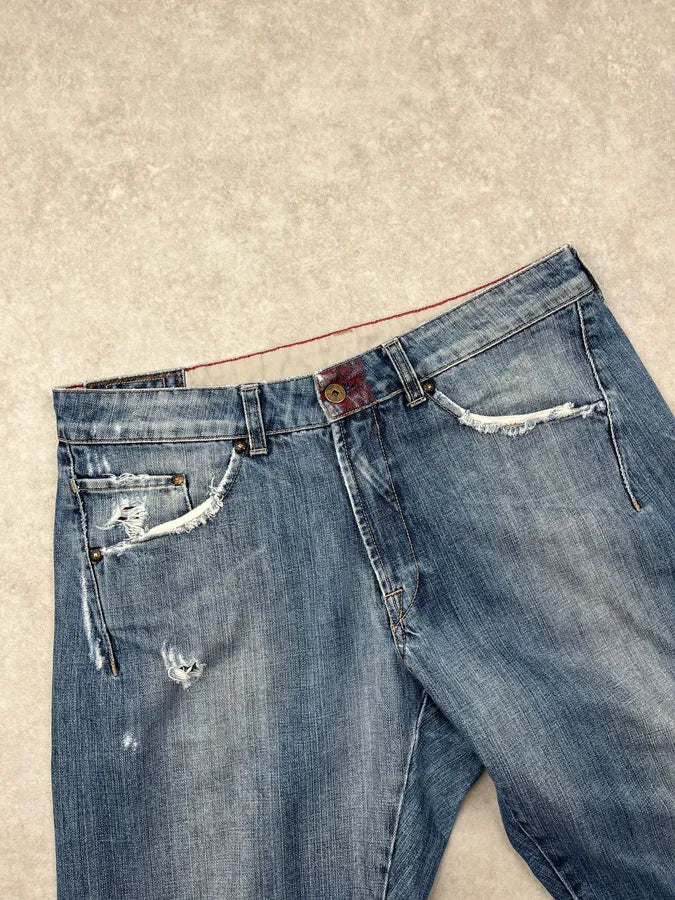 2000s Marithé + François Girbaud Blue Faded Denim Jeans NjVJJpH 6