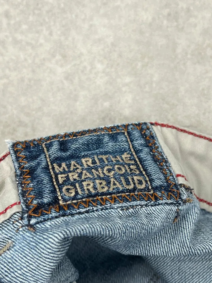 2000s Marithé + François Girbaud Blue Faded Denim Jeans NjVJJpH 11