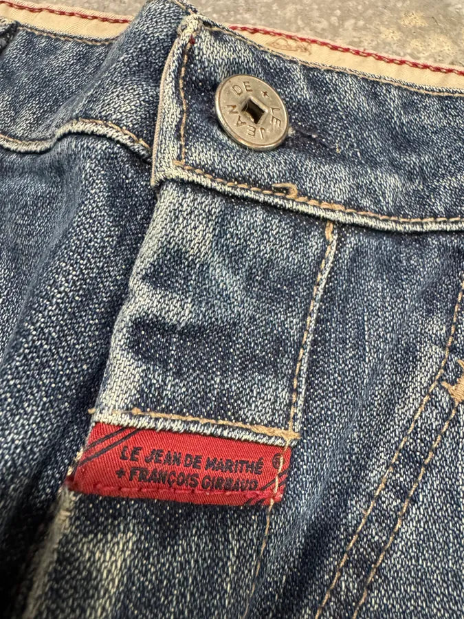 2000s Marithé + François Girbaud Blue Faded Denim Jeans (S) vDkFJIn 8