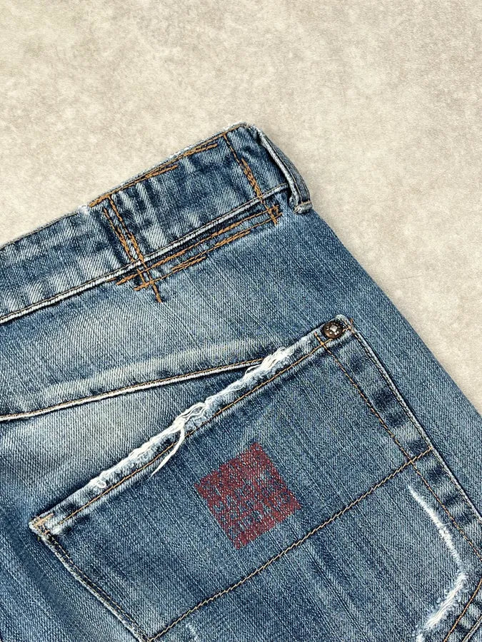 2000s Marithé + François Girbaud Blue Faded Denim Jeans NjVJJpH 9