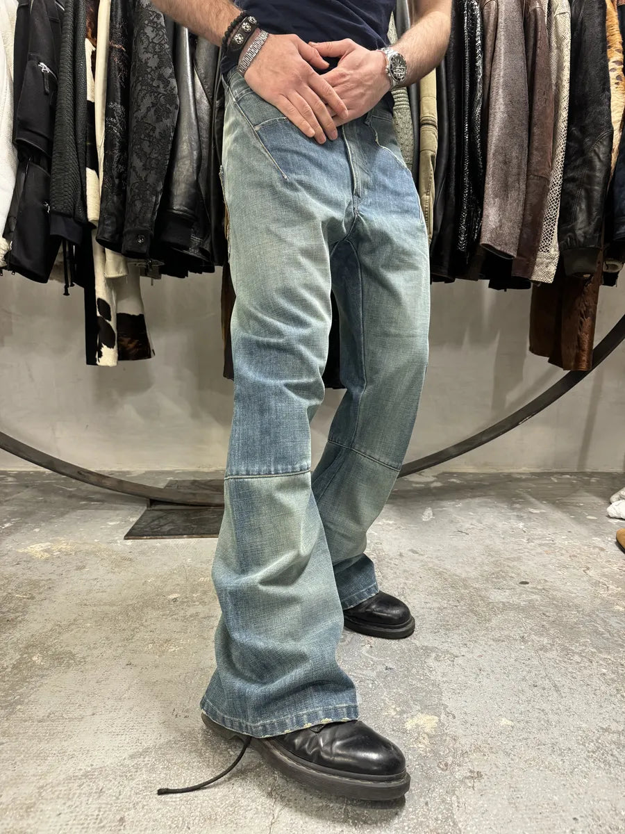 2000s Marithé + François Girbaud Blue Faded Rebel Denim Jeans (L) 0