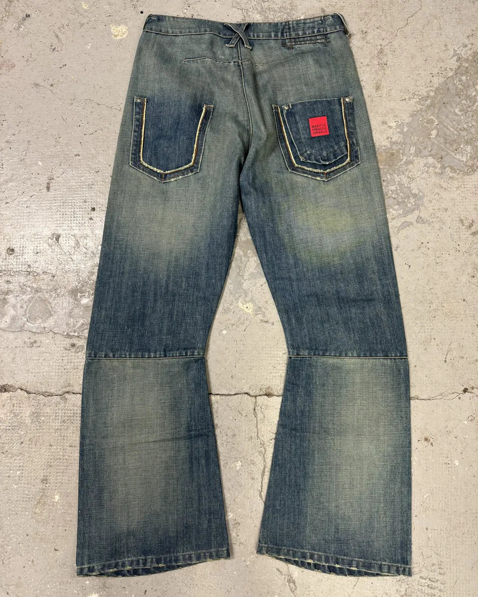 2000s Marithé + François Girbaud Blue Faded Rebel Denim Jeans (L) 4