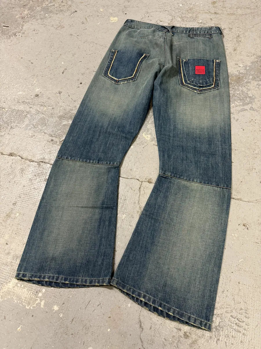 2000s Marithé + François Girbaud Blue Faded Rebel Denim Jeans (L) 5