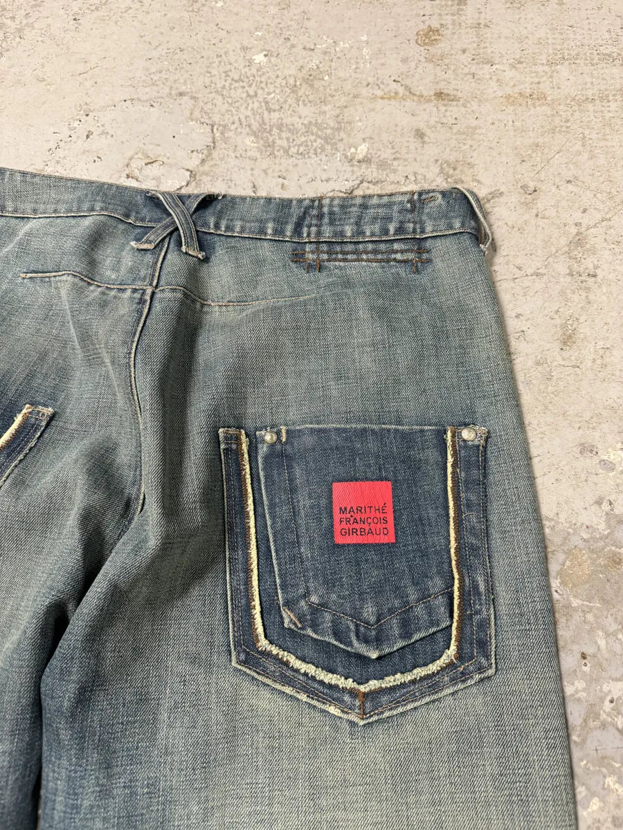 2000s Marithé + François Girbaud Blue Faded Rebel Denim Jeans (L) 7