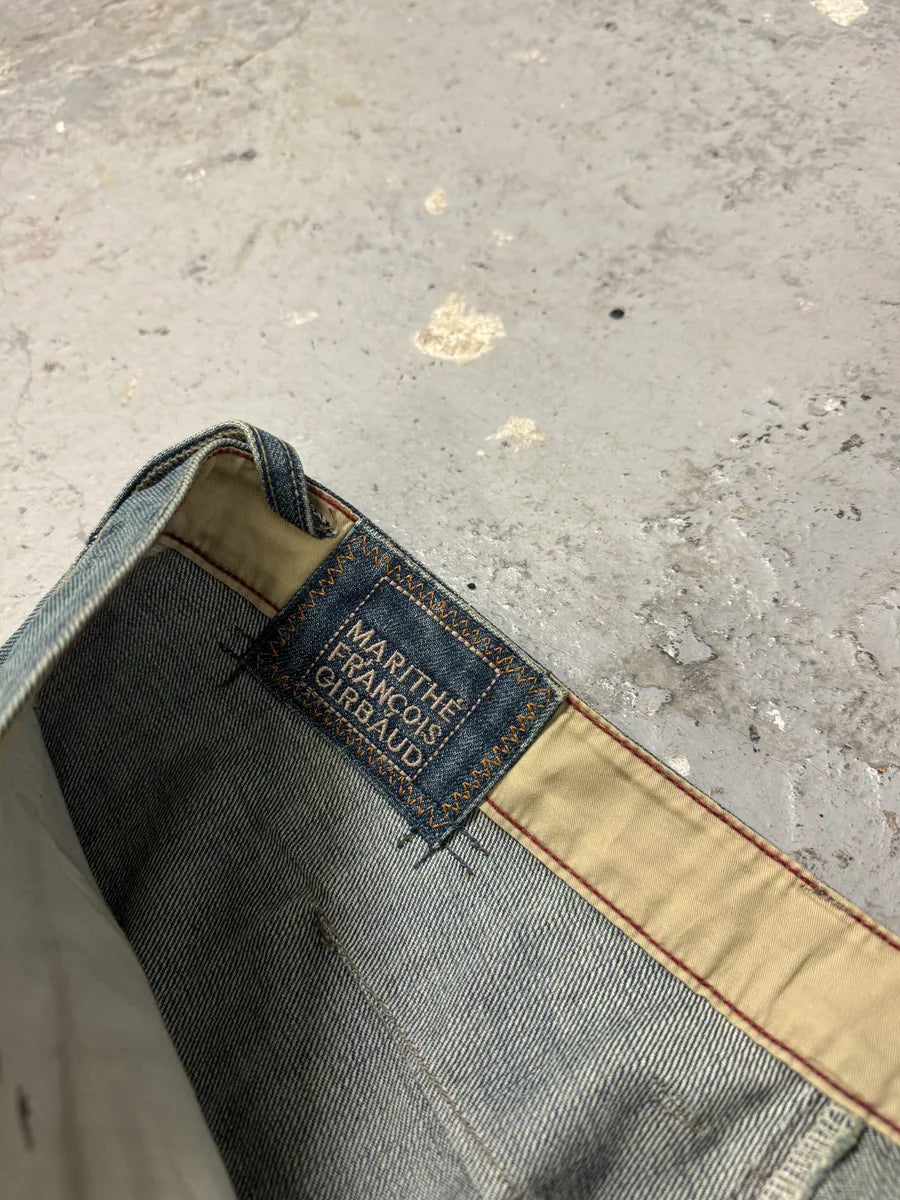 2000s Marithé + François Girbaud Blue Faded Rebel Denim Jeans (L) 8