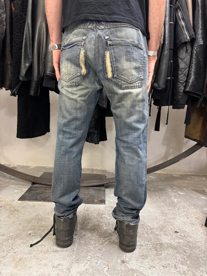 2000s Marithé + François Girbaud Blue Faded Rebel Denim Jeans (L) WYxybAq 2