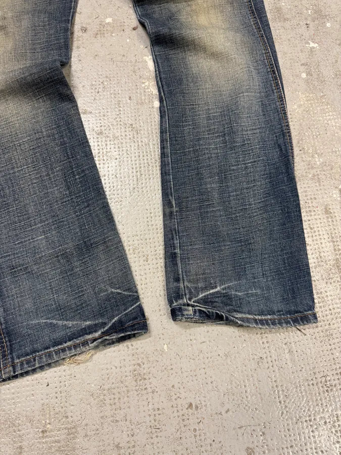 2000s Marithé + François Girbaud Blue Faded Rebel Denim Jeans (L) WYxybAq 7