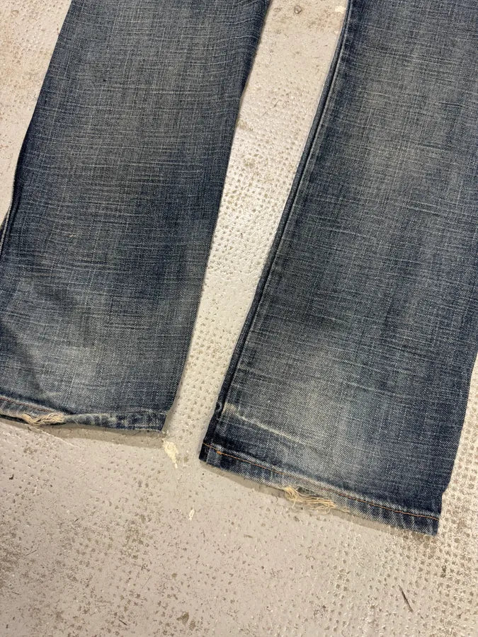 2000s Marithé + François Girbaud Blue Faded Rebel Denim Jeans (L) WYxybAq 8