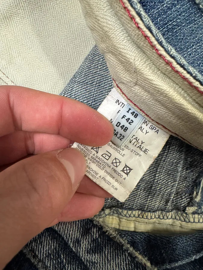 2000s Marithé + François Girbaud Blue Faded Rebel Denim Jeans (L) WYxybAq 9