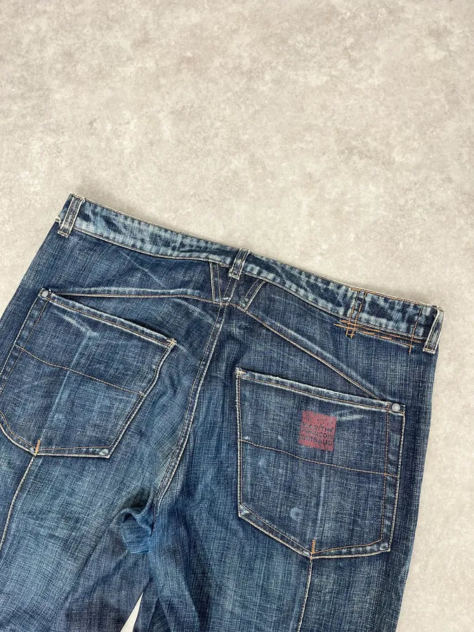 2000s Marithé + François Girbaud Blue Large Denim Jeans kxmqfdi 7