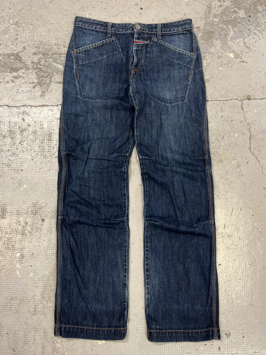 2000s Marithé + François Girbaud Blue Large Denim Jeans GvJCAHX 0