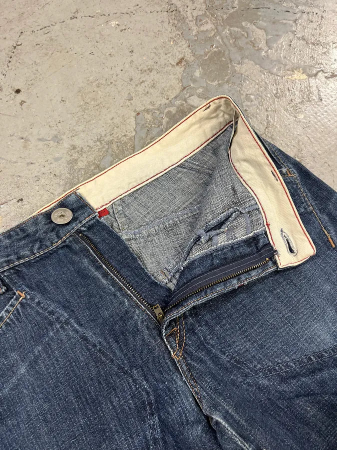 2000s Marithé + François Girbaud Blue Large Denim Jeans GvJCAHX 10