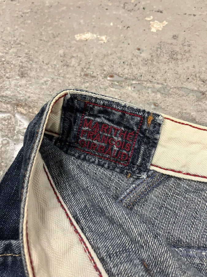 2000s Marithé + François Girbaud Blue Large Denim Jeans GvJCAHX 11