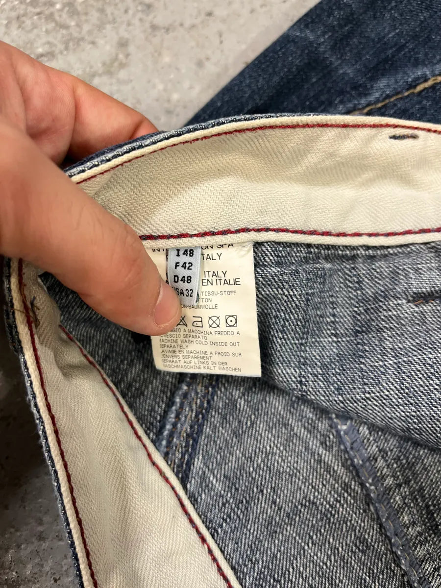 2000s Marithé + François Girbaud Blue Large Denim Jeans GvJCAHX 13