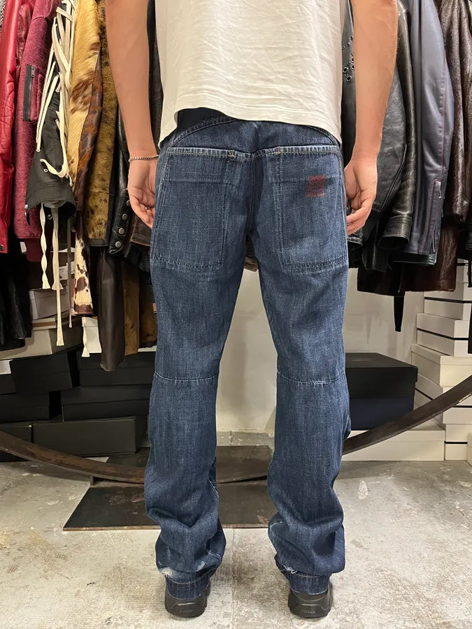 2000s Marithé + François Girbaud Blue Large Denim Jeans GvJCAHX 4