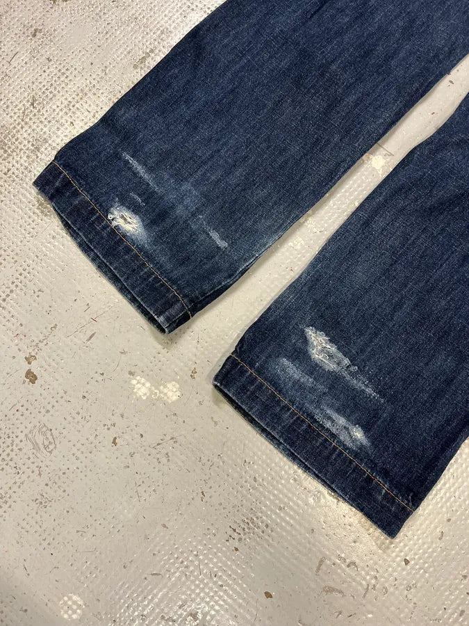 2000s Marithé + François Girbaud Blue Large Denim Jeans GvJCAHX 9