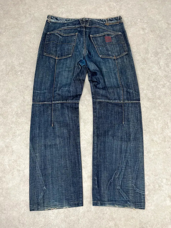 2000s Marithé + François Girbaud Blue Large Denim Jeans kxmqfdi 6