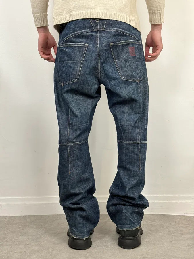 2000s Marithé + François Girbaud Blue Large Denim Jeans kxmqfdi 3