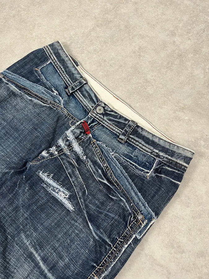 2000s Marithé + François Girbaud Blue Large Rebel Denim Jeans atQFSJl 5