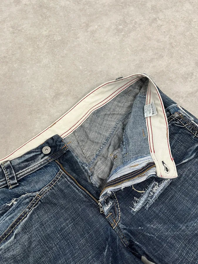 2000s Marithé + François Girbaud Blue Large Rebel Denim Jeans atQFSJl 9