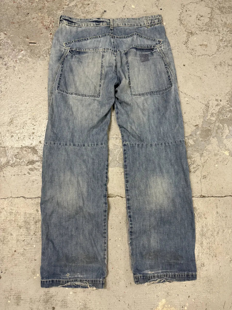 2000s Marithé + François Girbaud Blue Loose Denim Jeans clFOnUz 1