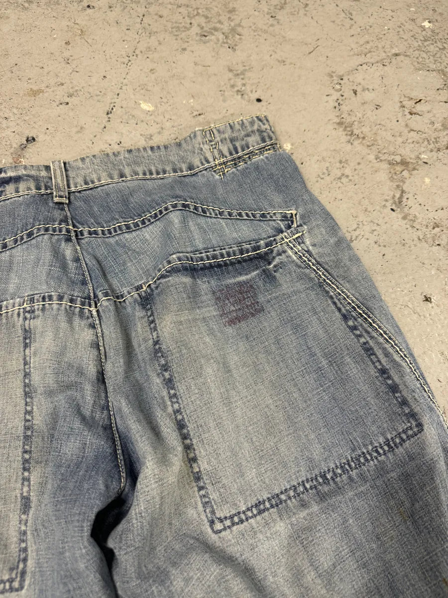 2000s Marithé + François Girbaud Blue Loose Denim Jeans clFOnUz 3