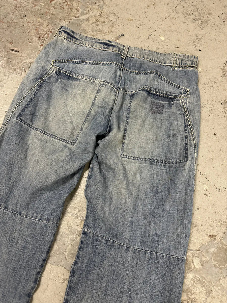2000s Marithé + François Girbaud Blue Loose Denim Jeans clFOnUz 4