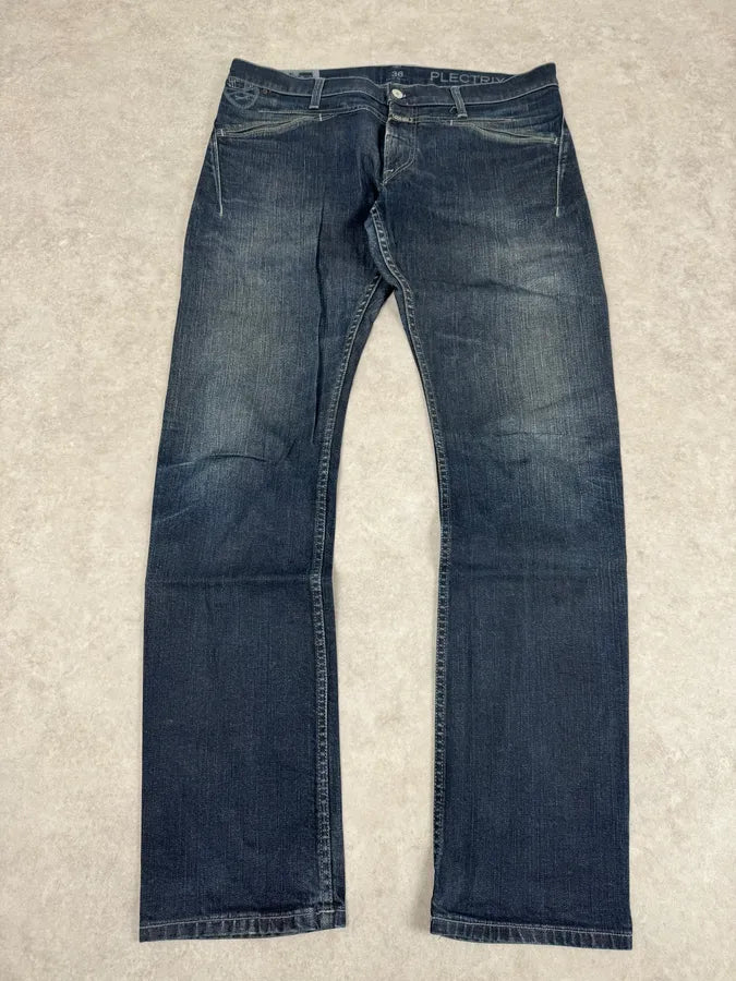 2000s Marithé + François Girbaud Blue Plectriy Slim Denim Jeans aULNvwN 3