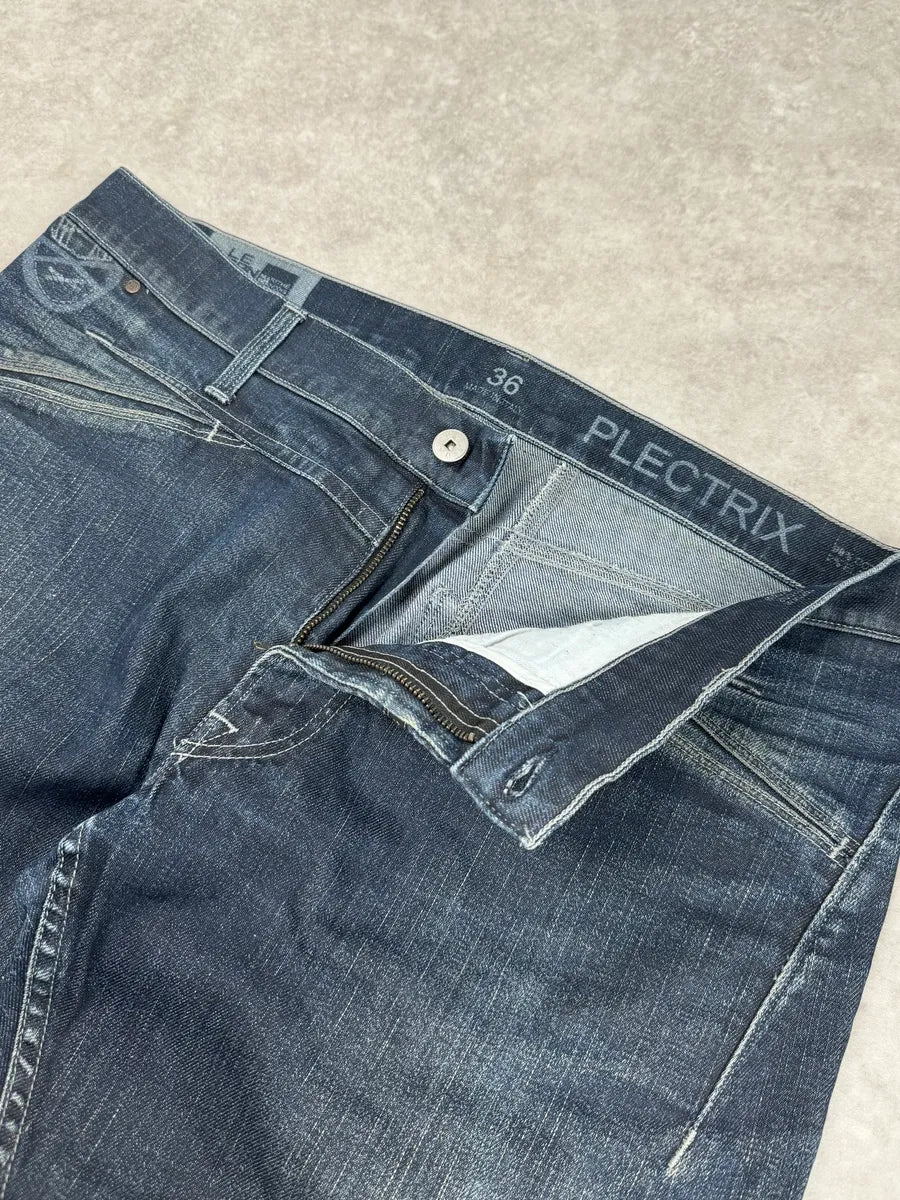 2000s Marithé + François Girbaud Blue Plectriy Slim Denim Jeans aULNvwN 6