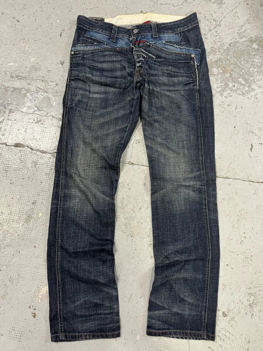 2000s Marithé + François Girbaud Blue Rebel Denim Jeans FYDXtTh 0