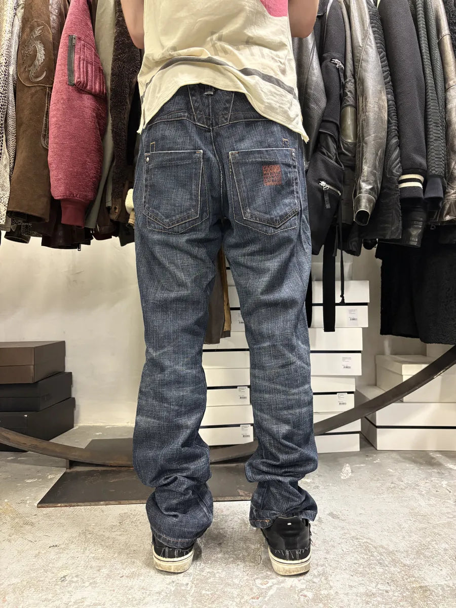 2000s Marithé + François Girbaud Blue Rebel Denim Jeans FYDXtTh 2
