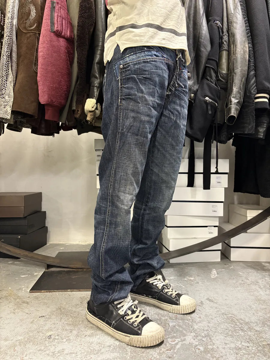 2000s Marithé + François Girbaud Blue Rebel Denim Jeans FYDXtTh 3