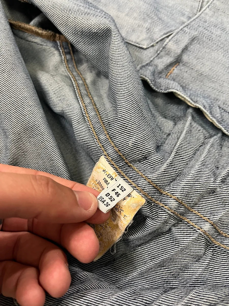 2000s Marithé + François Girbaud Blue Rebel Faded Denim Jacket ofINKrP 13