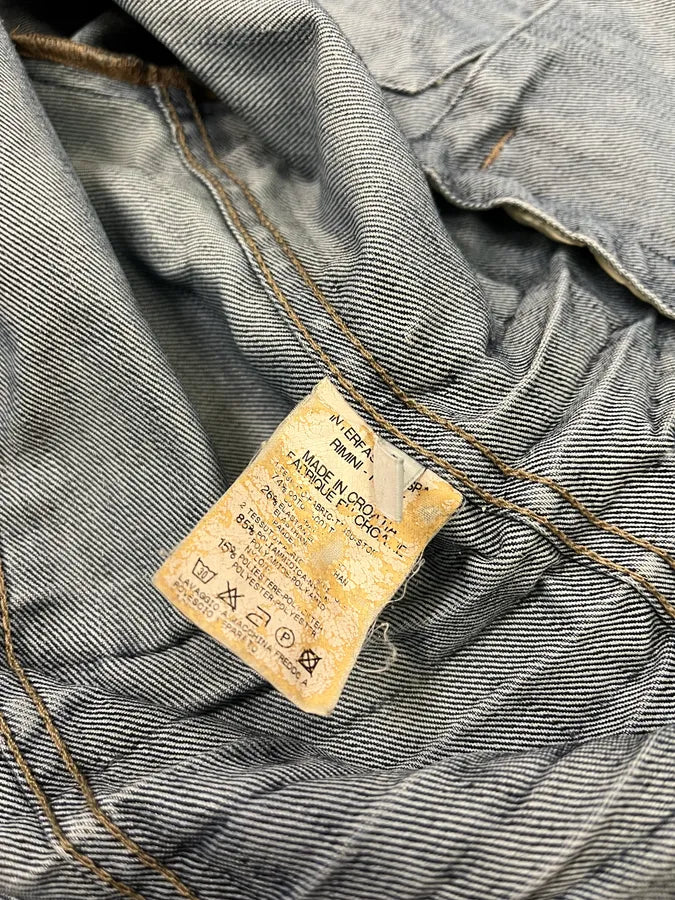 2000s Marithé + François Girbaud Blue Rebel Faded Denim Jacket ofINKrP 14