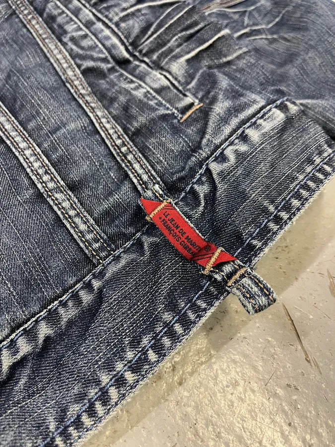 2000s Marithé + François Girbaud Blue Rebel Faded Denim Jacket ofINKrP 7