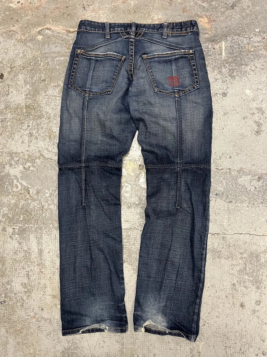 2000s Marithé + François Girbaud Blue Rebel Faded Denim Jeans (M) dUVLyKV 0
