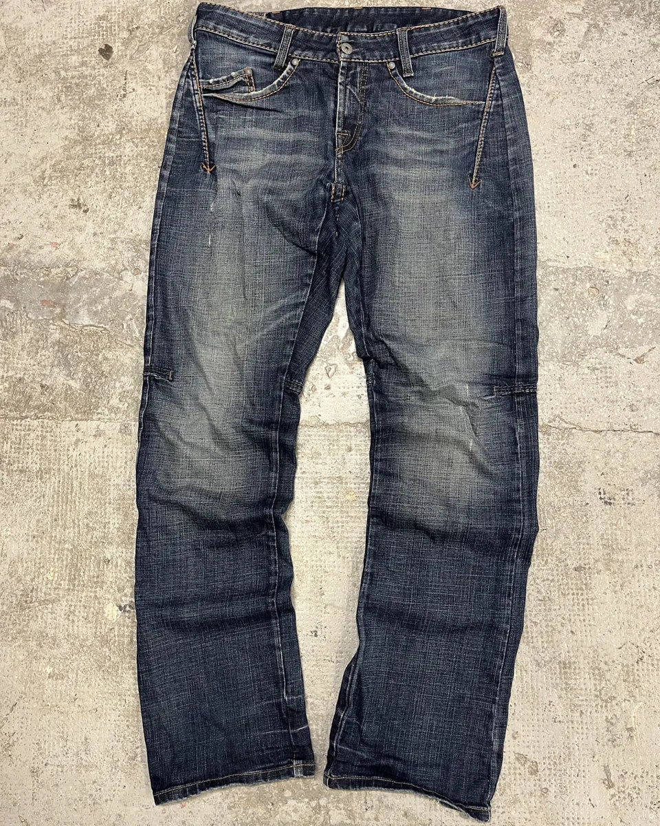 2000s Marithé + François Girbaud Blue Rebel Faded Denim Jeans (M) dUVLyKV 1