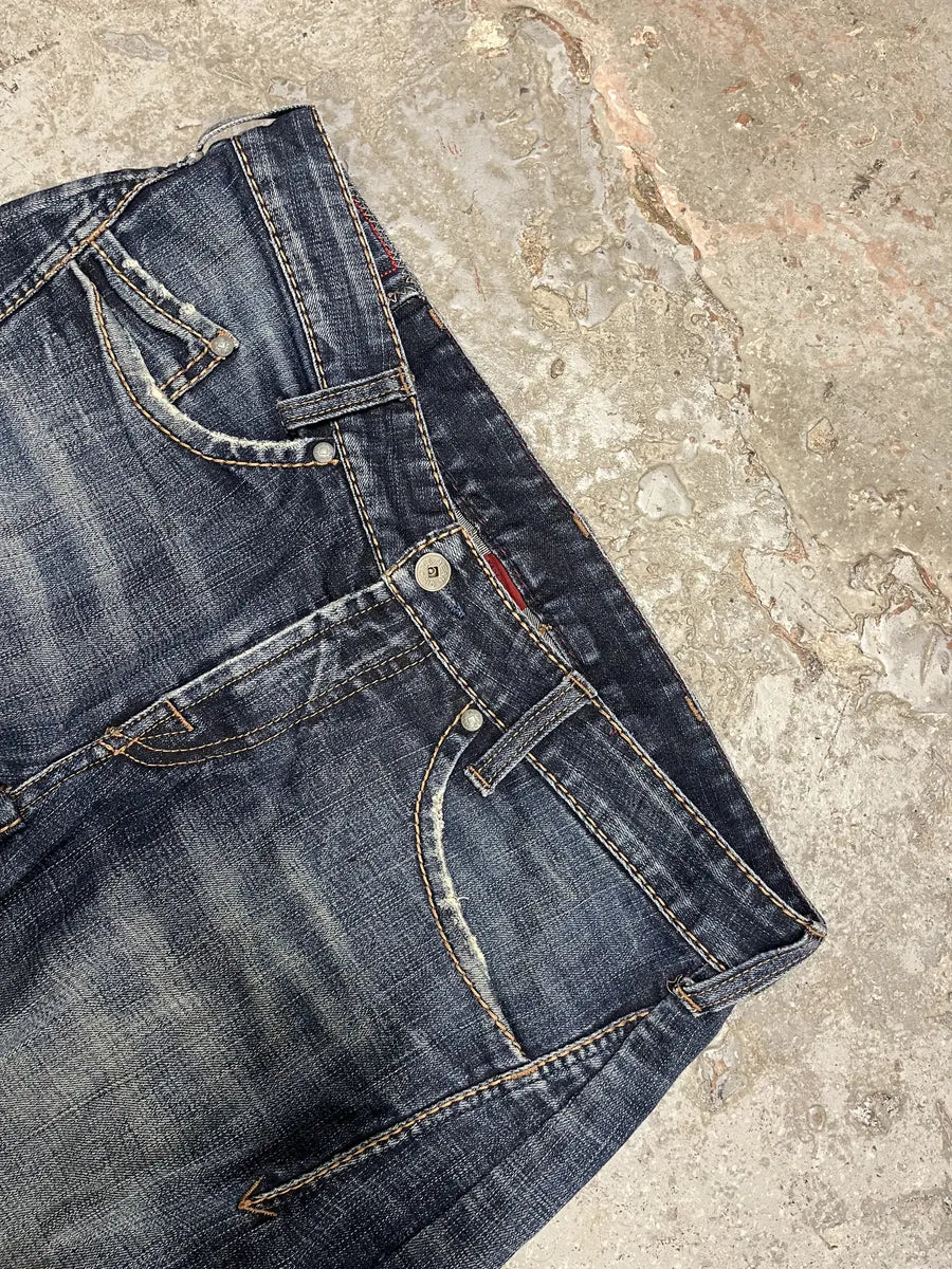 2000s Marithé + François Girbaud Blue Rebel Faded Denim Jeans (M) dUVLyKV 11