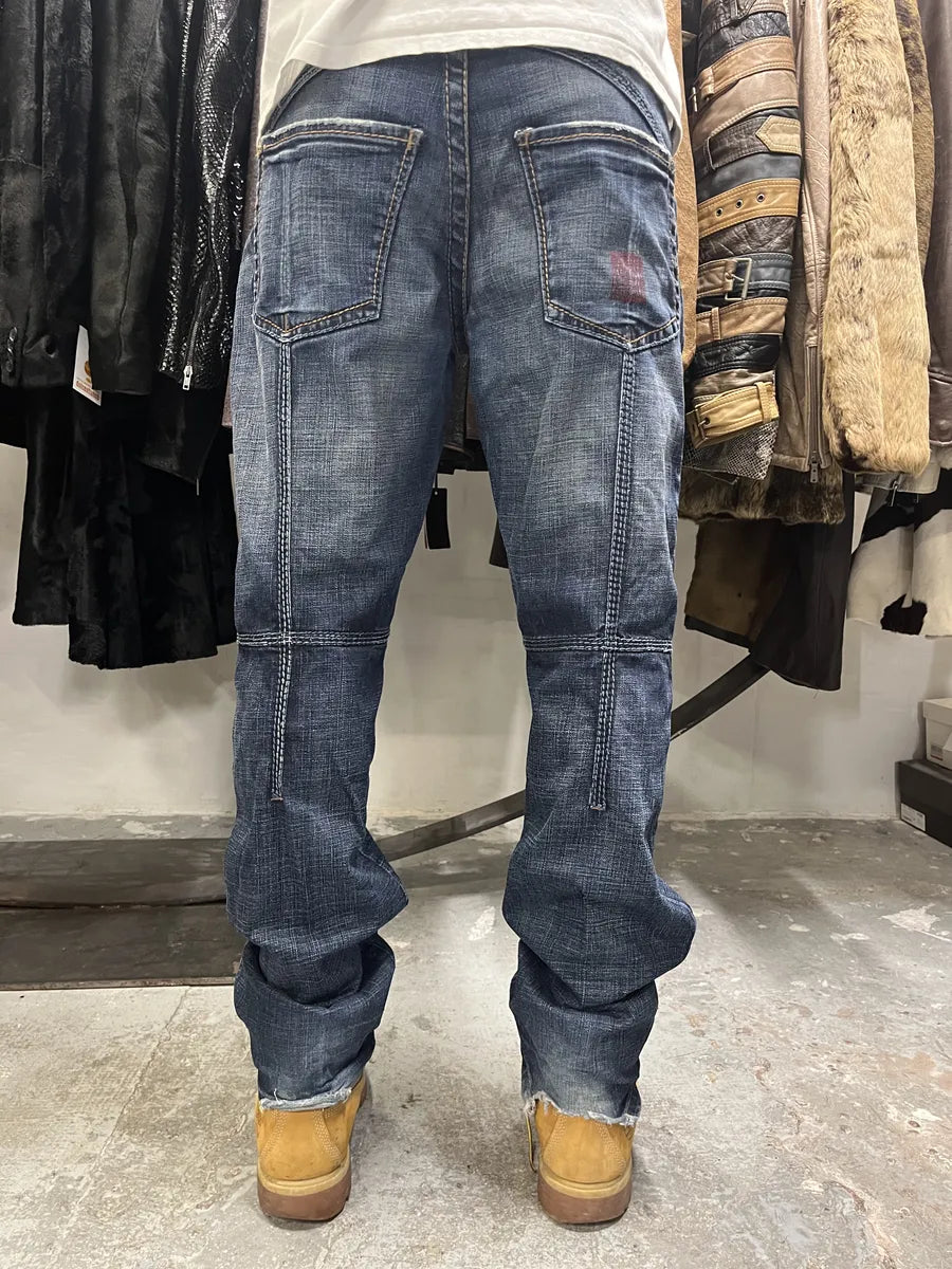 2000s Marithé + François Girbaud Blue Rebel Faded Denim Jeans (M) dUVLyKV 2