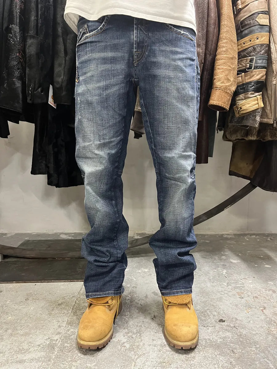 2000s Marithé + François Girbaud Blue Rebel Faded Denim Jeans (M) dUVLyKV 4