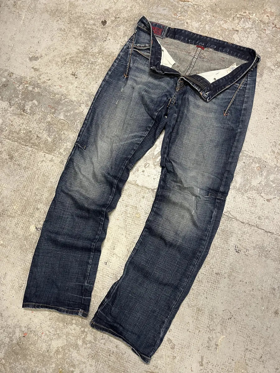 2000s Marithé + François Girbaud Blue Rebel Faded Denim Jeans (M) dUVLyKV 6