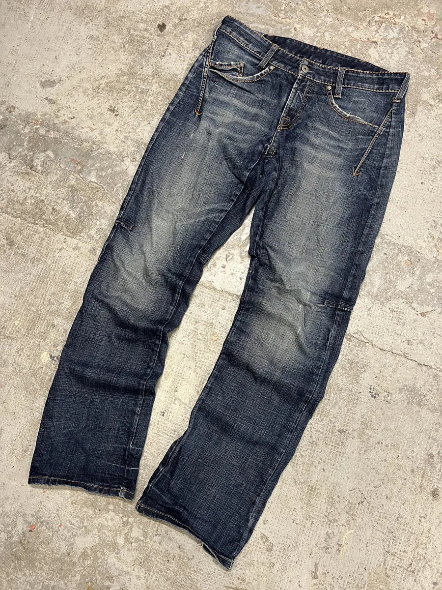 2000s Marithé + François Girbaud Blue Rebel Faded Denim Jeans (M) dUVLyKV 7