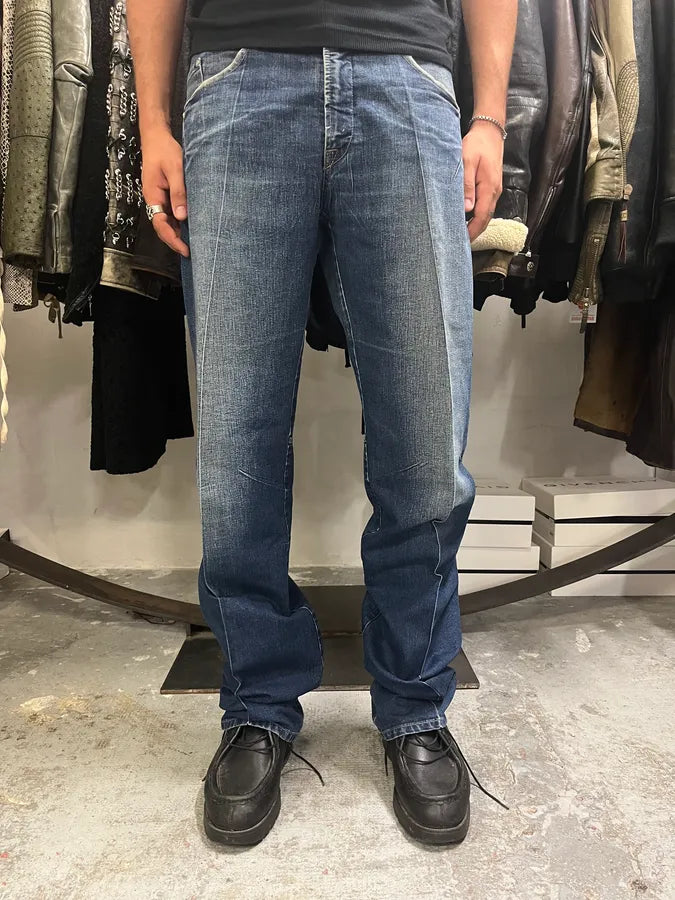 2000s Marithé + François Girbaud Blue Rebel Straight Denim Jeans AoXIIPB 0