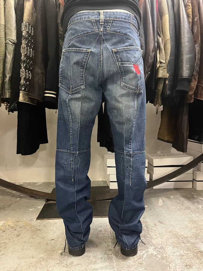 2000s Marithé + François Girbaud Blue Rebel Straight Denim Jeans AoXIIPB 1