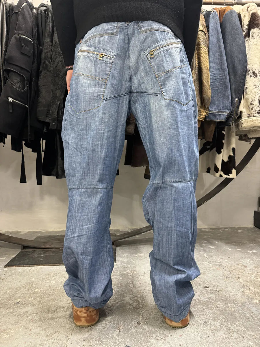 2000s Marithé + François Girbaud Blue Relaxed Cozy Jeans (XL) 1