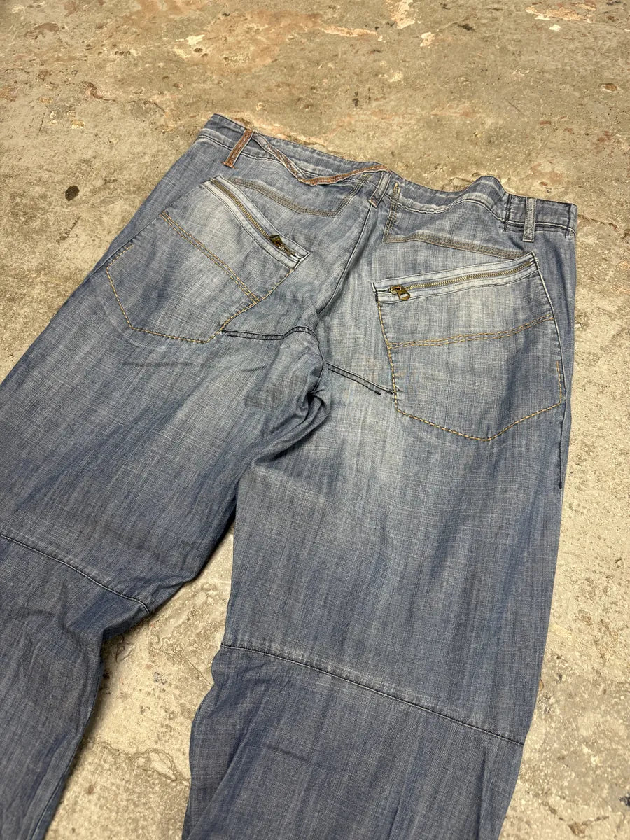 2000s Marithé + François Girbaud Blue Relaxed Cozy Jeans (XL) 4